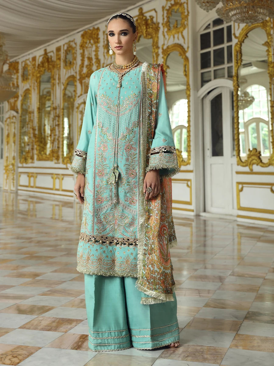 unstitched suits, unstitched embroidered suits,2024 unstitched dresses,unstitched luxury collection,designer embroidered suits, SUNS24AJI005UT