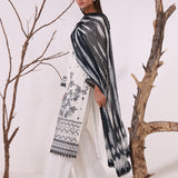 MONOCHROME EMBROIDERED LAWN SUIT