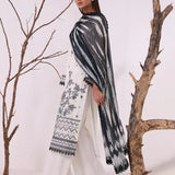 MONOCHROME EMBROIDERED LAWN SUIT (ABW020)