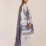 MONOCHROME DIGITAL PRINTED LAWN SILK SUIT