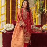 3PC Unstitched Festive Embroidered Suit (SUNS7JI065)