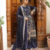 3PC STITCHED FESTIVE EMBROIDERED SUIT