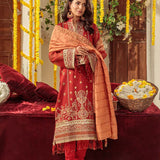 3PC Unstitched Festive Embroidered Suit (SUNS7JI065)
