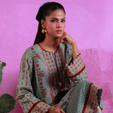 3pc Unstitched - Printed Lawn Suit