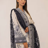 MONOCHROME DIGITAL PRINTED LAWN SILK SUIT