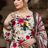 3PC Unstitched Printed Cambric Suit (SSW6U3P392)