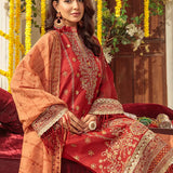 3PC Unstitched Festive Embroidered Suit (SUNS7JI065)