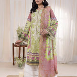 2PC Stitched Cambric Printed Embroidered Suit
