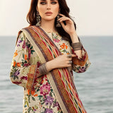 3PC Unstitched Printed Silk Lawn Suit (SUNS7ASI309)