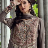 FESTIVE FORMAL CHIFFON EMBROIDERED SUIT