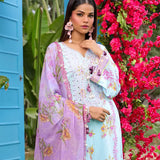 LUXURY CAMBRIC EMBROIDERED SUIT