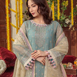 3PC Unstitched Festive Embroidered Suit (SUNS7JI064)