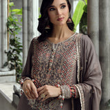 FESTIVE FORMAL CHIFFON EMBROIDERED SUIT