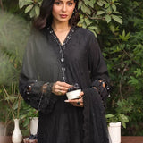 3PC CHIKANKARI CAMBRIC EMBROIDERED SUIT (CK012)