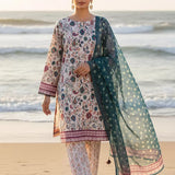 3PC Unstitched Printed Silk Lawn Suit (SUNS7ASI311)