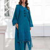 3Pc Unstitched Chikankari Embroidered Lawn Suit (CK034)