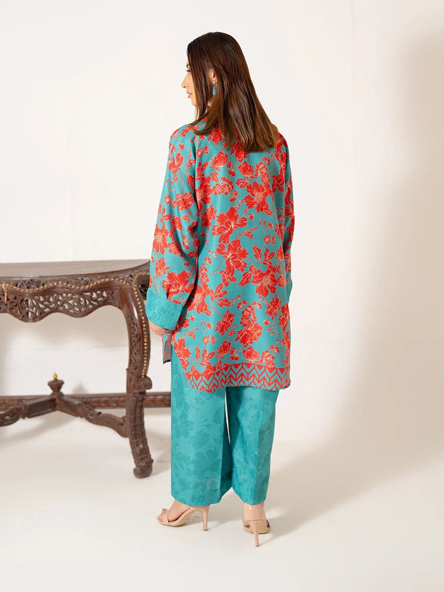 2PC Stitched Poly Viscose Dress