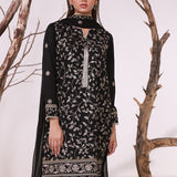 MONOCHROME EMBROIDERED LAWN SUIT