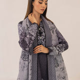 MONOCHROME DIGITAL PRINTED LAWN SILK SUIT