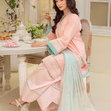 3PC Unstitched Cambric Embroidered Mukesh Dupatta SUIT (UNS7MK004)