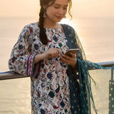 3PC Unstitched Printed Silk Lawn Suit (SUNS7ASI311)