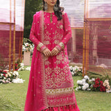 3PC STITCHED FESTIVE CHIFFON EMBROIDERED SUIT