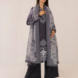 MONOCHROME DIGITAL PRINTED LAWN SILK SUIT