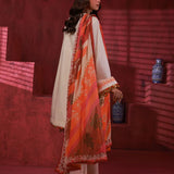 3PC Unstitched Lawn Embroidered Suit