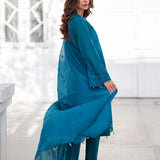 3Pc Unstitched Chikankari Embroidered Lawn Suit (CK034)