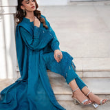 3Pc Unstitched Chikankari Embroidered Lawn Suit (CK034)