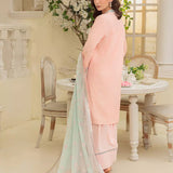 3PC Unstitched Cambric Embroidered Mukesh Dupatta SUIT (UNS7MK004)