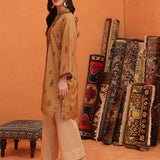 1pc - Stitched Basic Printed Embroidered Lawn Silk Shirt