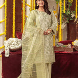 3PC Unstitched Festive Embroidered Suit (SUNS7JI062)