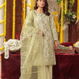 3PC Unstitched Festive Embroidered Suit (SUNS7JI062)