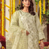 3PC Unstitched Festive Embroidered Suit (SUNS7JI062)