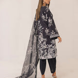 MONOCHROME DIGITAL PRINTED LAWN SILK SUIT