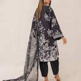 MONOCHROME DIGITAL PRINTED LAWN SILK SUIT