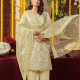 3PC Unstitched Festive Embroidered Suit (SUNS7JI062)