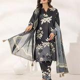3PC Unstitched Printed Lawn Silk Suit (ASI290)