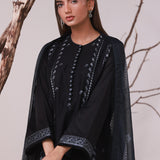 MONOCHROME EMBROIDERED LAWN SUIT