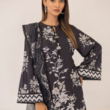 MONOCHROME DIGITAL PRINTED LAWN SILK SUIT