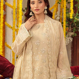 3PC Unstitched Festive Embroidered Suit (SUNS7JI057)