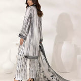 3PC Unstitched Printed Lawn Silk Suit (ASI289)