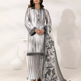 3PC Unstitched Printed Lawn Silk Suit (ASI289)