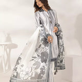 3PC Unstitched Printed Lawn Silk Suit (ASI289)