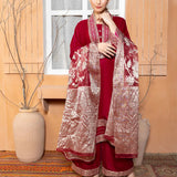 3PC Stitched Velvet Embroidered Suit (WP7L3PEF482)