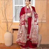 3PC Stitched Velvet Embroidered Suit (WP7L3PEF482)