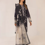 MONOCHROME DIGITAL PRINTED LAWN SILK SUIT