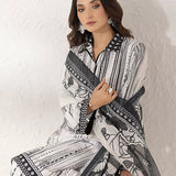 3PC Unstitched Printed Lawn Silk Suit (ASI289)
