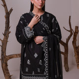 MONOCHROME EMBROIDERED LAWN SUIT